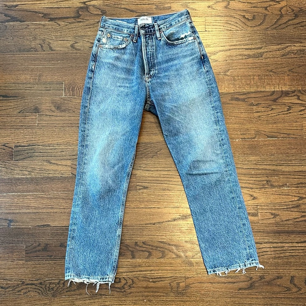 AGOLDE Riley High Rise Straight Crop Jeans - Picture 4 of 7